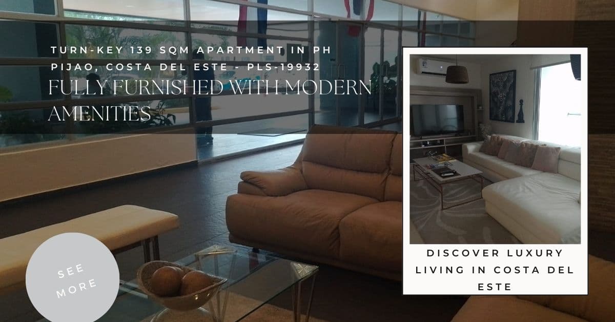 Fully Furnished 3BR Sanctuary in PH Pijao, Costa del Este - $235K